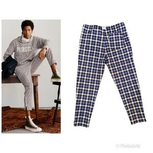 Todd Snyder Jack Purcell Collab Preppy Blue Plaid Pants L Converse